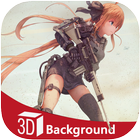 anime girl sniper 3d fondo de pantalla en vivo icono