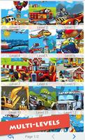 Cartoon Vehicles For Kids Affiche