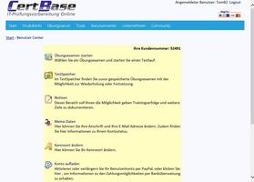 برنامه‌نما CertBase - IT-Prüfungshilfen عکس از صفحه