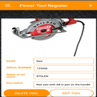 Powertool Register-icoon