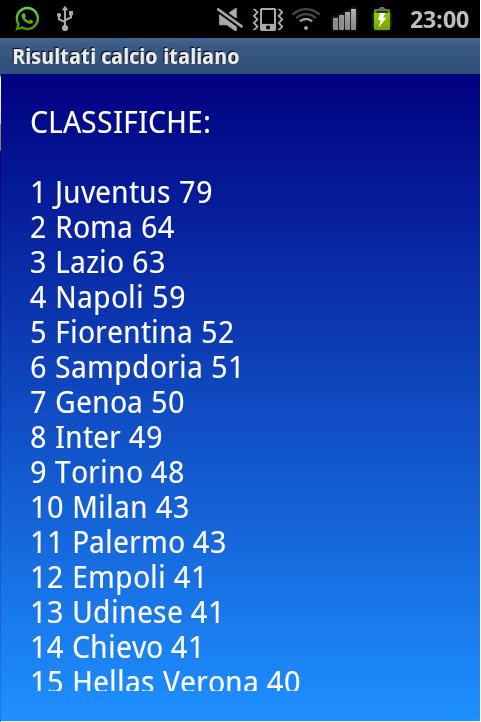 Resultados del Calcio Italiano for Android - APK Download