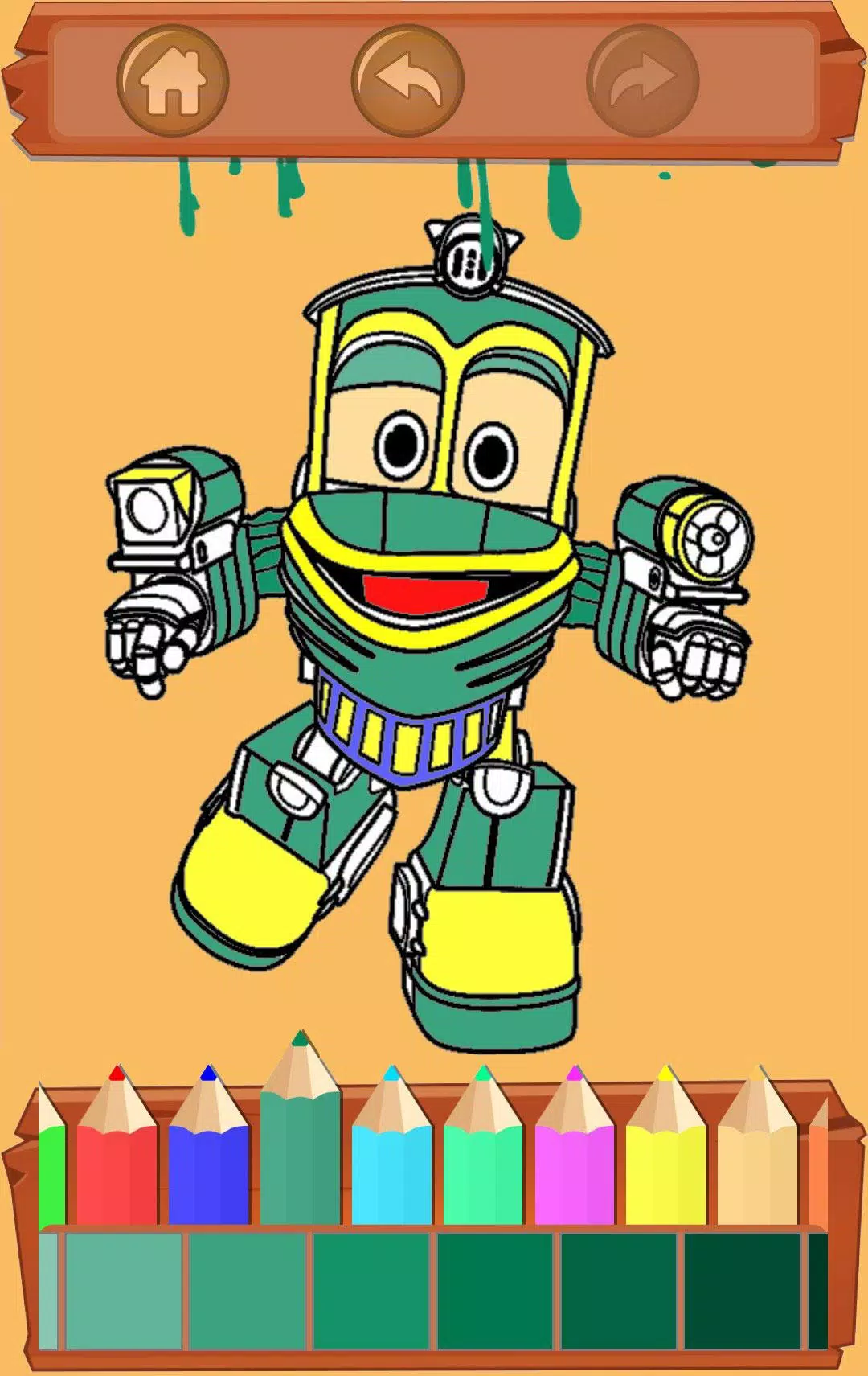 free coloring pages for Robot Train for Android   APK Download