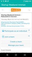 Startup Weekend Amman captura de pantalla 1