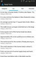 Human Body Facts capture d'écran 1