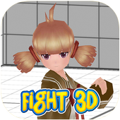 School Girl Fighting 3D icon