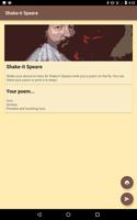 Shake-it Speare تصوير الشاشة 1