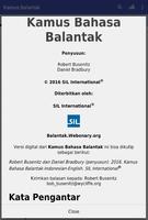 Kamus Balantak Affiche