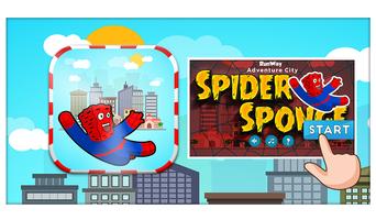 Spider Sponge Run Adventure Affiche