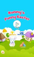 Easter Funny Bunny Catch Eggs پوسٹر