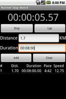 Runner Stop Watch capture d'écran 1