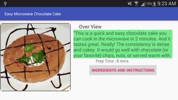 Chocolate Cake: free  cocoa recipe app capture d'écran 3