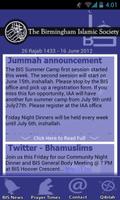 Birmingham Islamic Society App poster