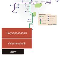 Bangalore(Bengaluru) metro train travel guide poster