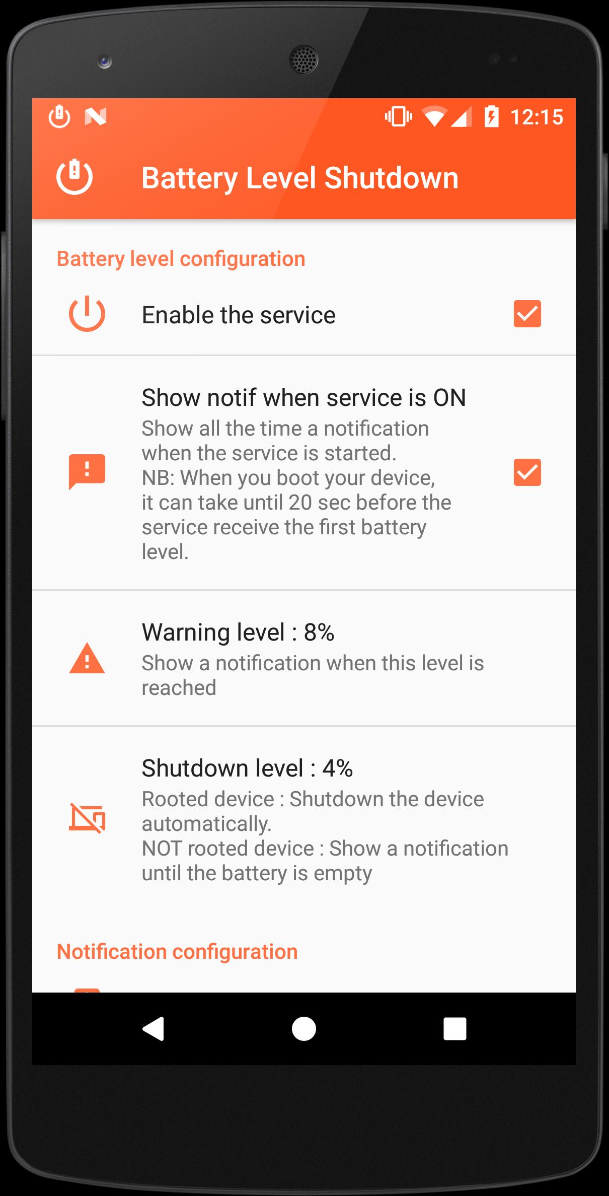 Battery level shutdown for Android - APK Download