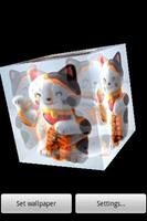 3D Beckoning cat plakat