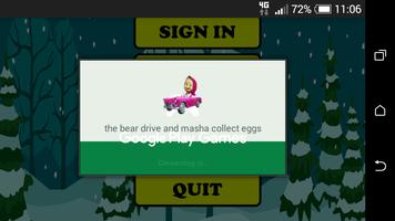 The bear drive and masha collect eggs captura de pantalla 1