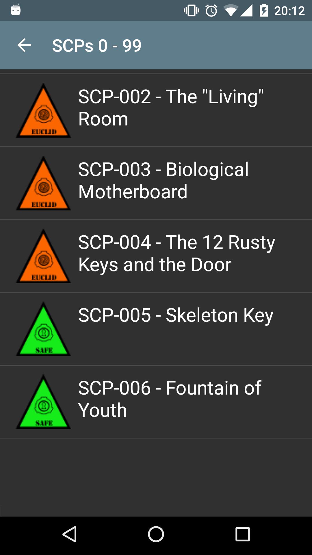 Scp Database For Android Apk Download - scp 005 skeleton key roblox