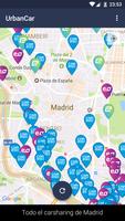 Carsharing Madrid Mapa पोस्टर