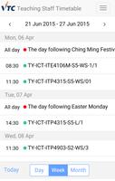 VTC Teaching Staff Timetable capture d'écran 3