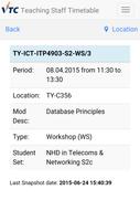 VTC Teaching Staff Timetable capture d'écran 2