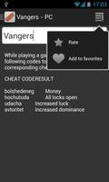برنامه‌نما Gaming cheats عکس از صفحه