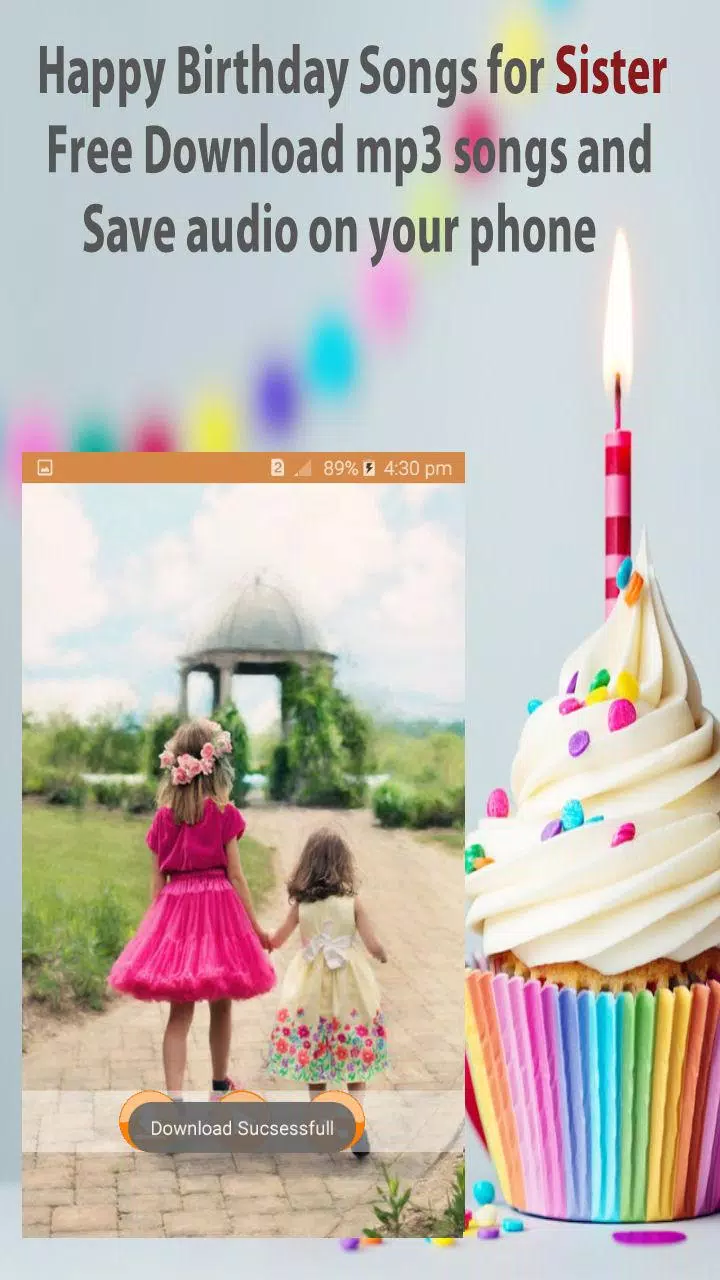 Descarga de APK de Feliz cumpleaños canción para hermana para Android