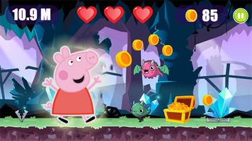 Super Peppa Adventure Pig Jungle Running الملصق