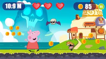 Super Peppa Adventure Pig Jungle Running تصوير الشاشة 3