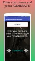 Ninja Nickname Generator capture d'écran 1