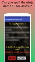 Ninja Nickname Generator capture d'écran 3