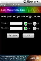 Body Mass Index Calc Affiche