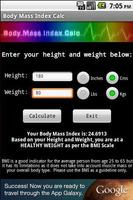 Body Mass Index Calc screenshot 1