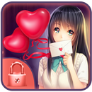Love theme anime girl lock APK