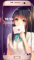 Love theme anime girl lock screenshot 1