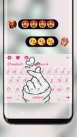 Love You pink Keyboard poster