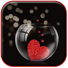 Love Bubbles Red Heart icono