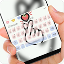 APK love finger heart Keyboard theme