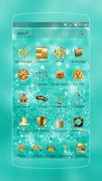 Gold Green Glitter Theme اسکرین شاٹ 3