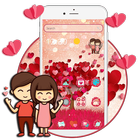Cute Love Story Theme icône
