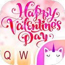 Thème de clavier de Valentines pour les filles APK