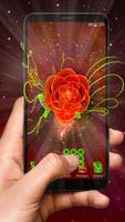 3D Neon Rose Theme اسکرین شاٹ 1