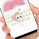 love pink heart kitty Theme APK