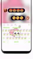 love pink heart kitty Theme poster