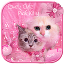 Rosa reizende nette Kitty Keyboard Theme APK