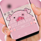 lovely fat pink piggy Theme biểu tượng