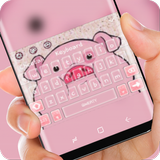 lovely fat pink piggy Theme иконка