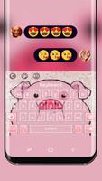 lovely fat pink piggy Theme постер