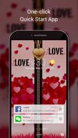 Love Zipper Lock Screen-Love Lock Screen Theme capture d'écran 1