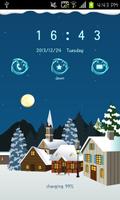 Poster snow village go locker theme