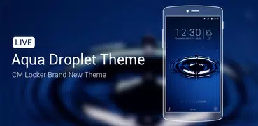 Aqua Droplet Locker Live Theme
